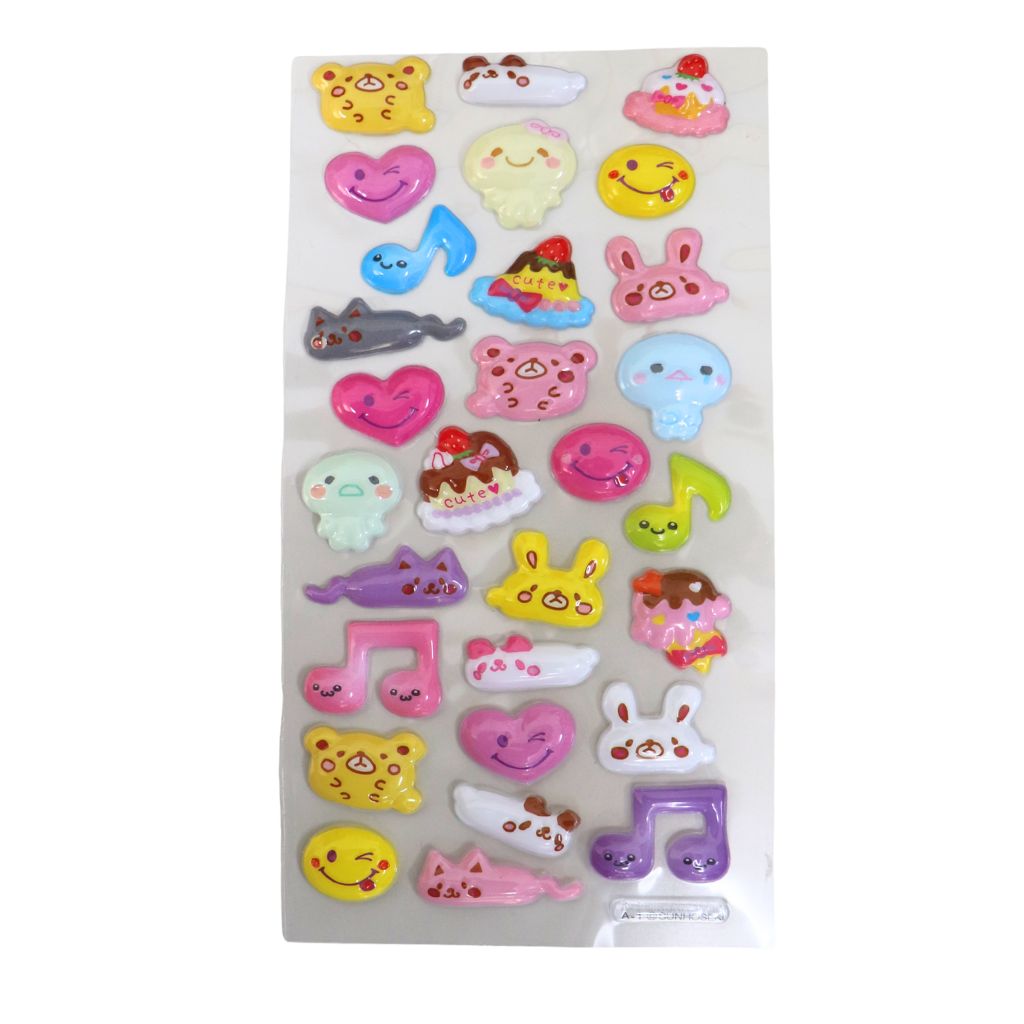 A-1／つるんドロップシール／音符アニマル