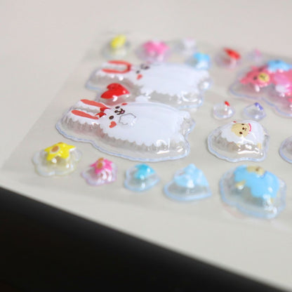 A-2／つるんドロップシール／アニマルカフェ