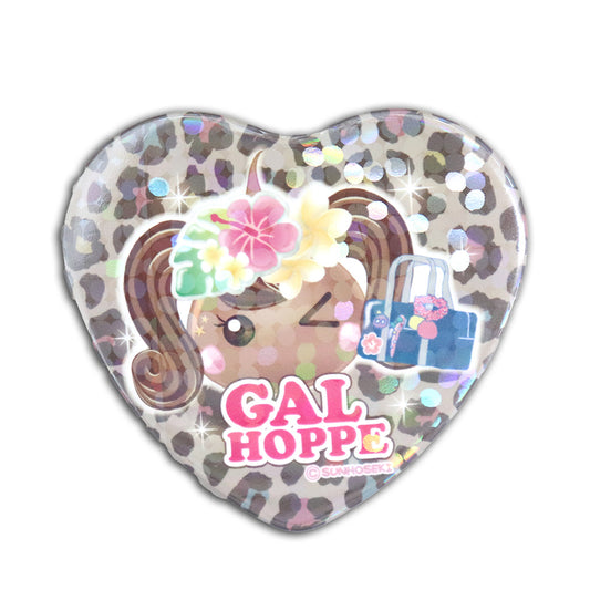 黒ギャルほっぺちゃんハート缶バッジ