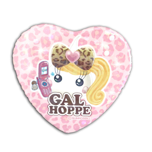 白ギャルほっぺちゃんハート缶バッジ