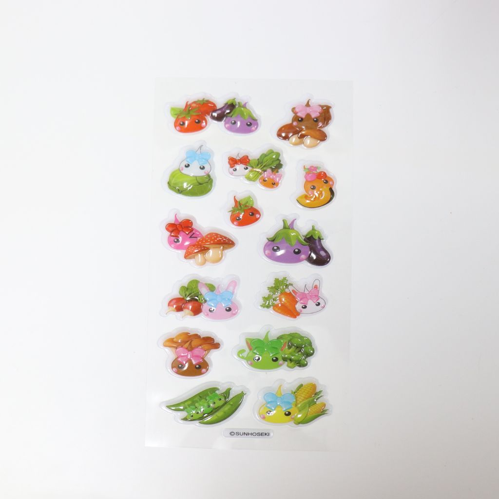 D-3／つるんドロップシール／ベジほっぺちゃん