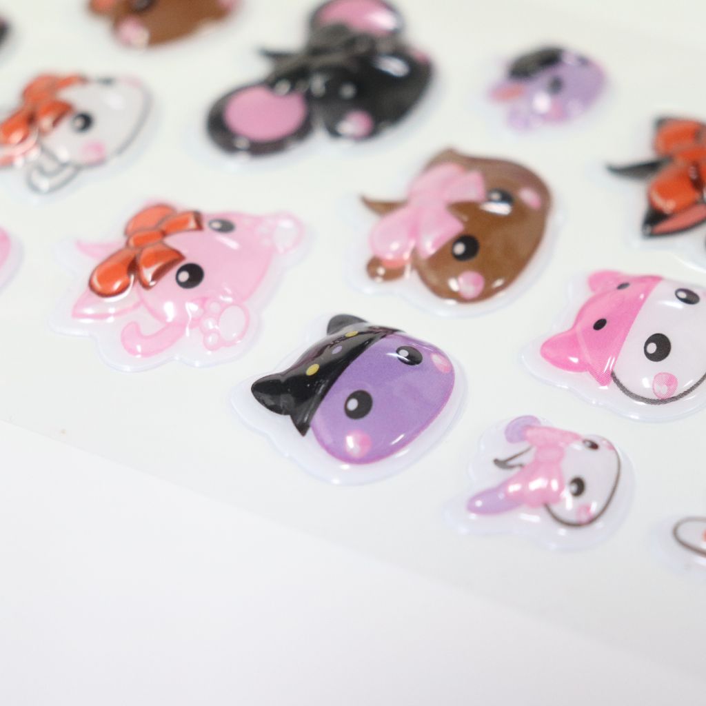 D-4／立体シール／アニマルほっぺちゃん