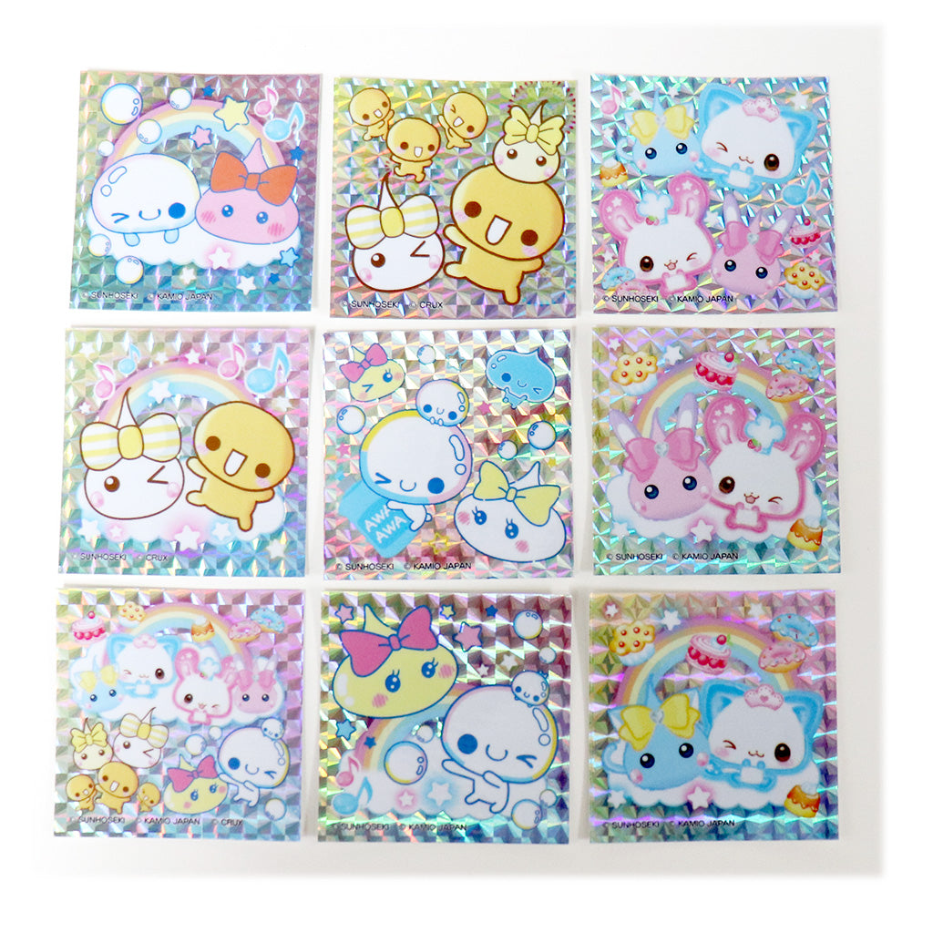ほっぺちゃん×平成ファンシーキャラクターズ　ブラインドホログラムステッカー／全9種ランダム