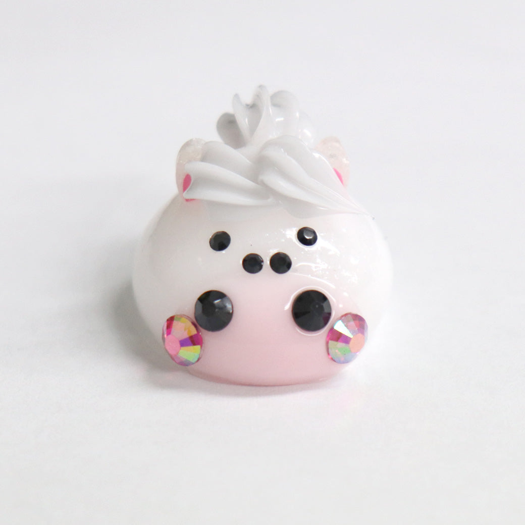 1番人気☆サンホッペ被りほっぺちゃん/白／オブジェ