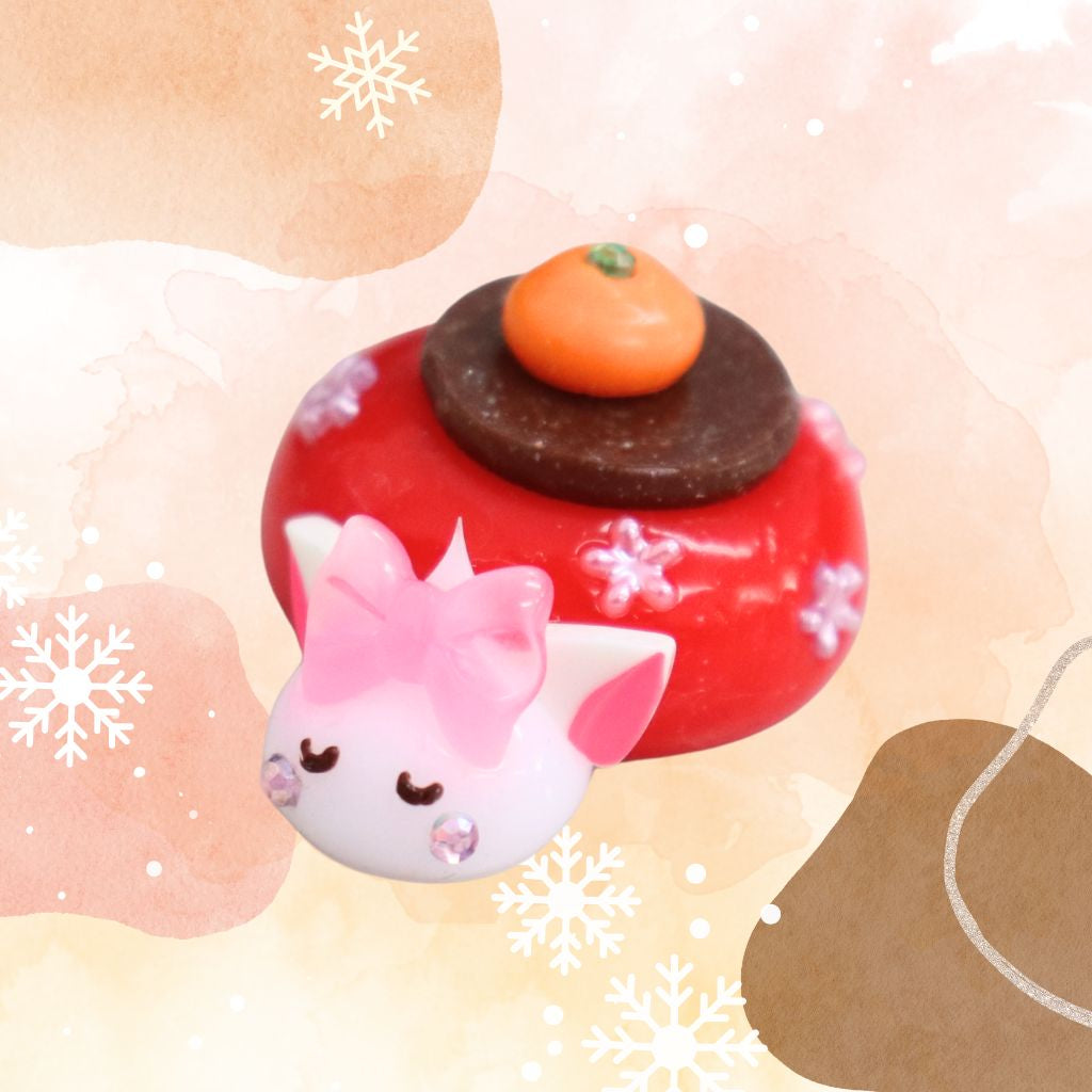 こたつで丸くなるミニ猫ほっぺちゃん オブジェ