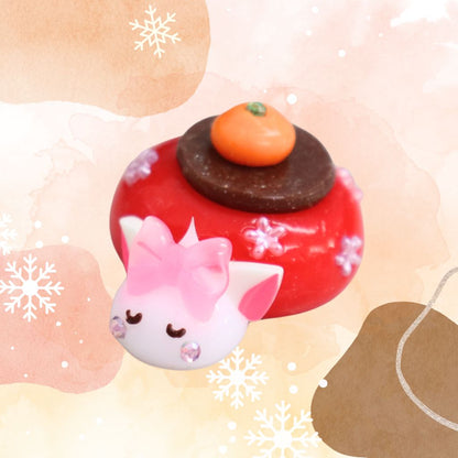 こたつで丸くなるミニ猫ほっぺちゃん オブジェ