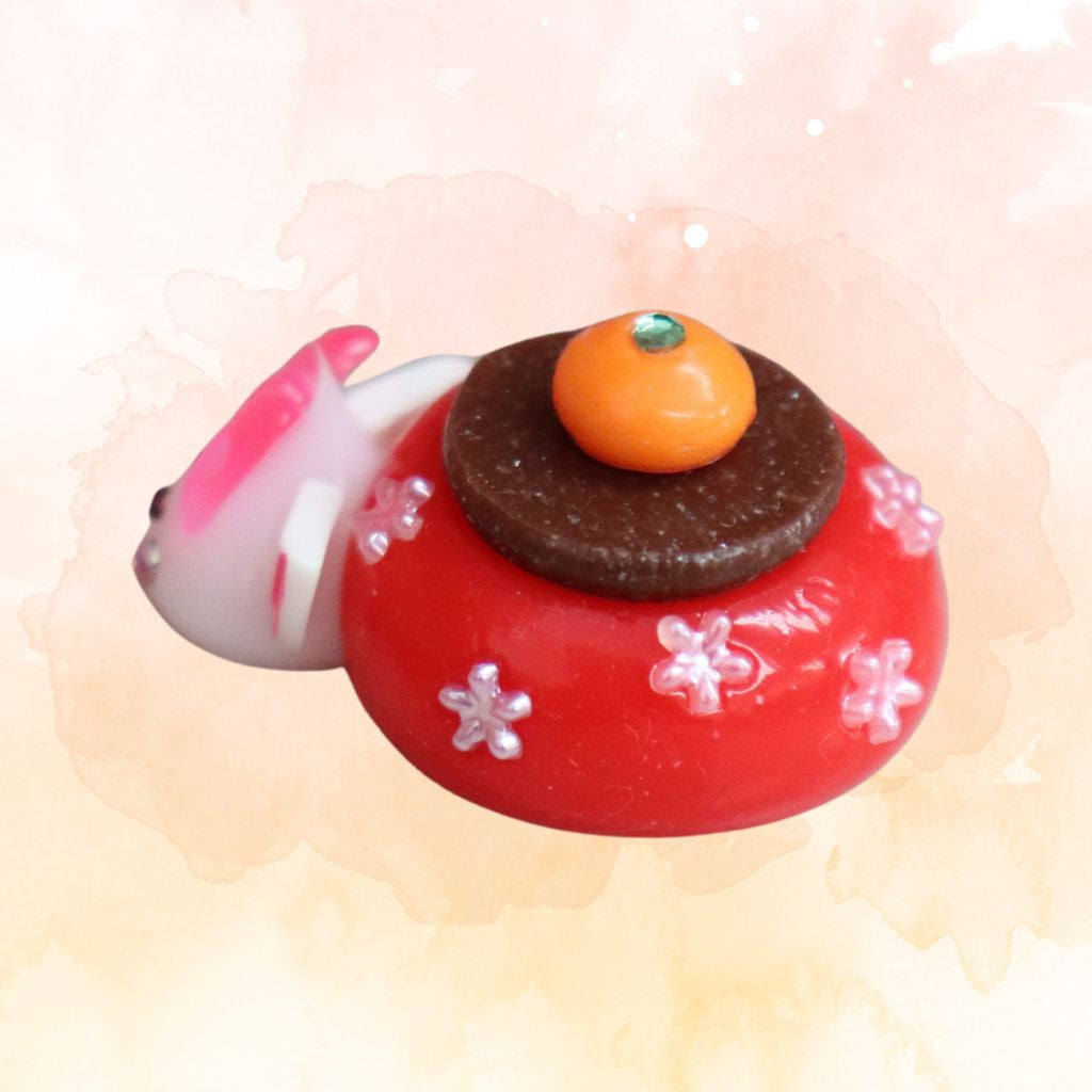 こたつで丸くなるミニ猫ほっぺちゃん オブジェ