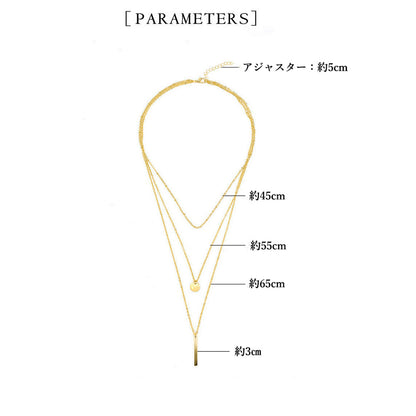 【送料無料】3連 チェーンネックレス レディース チョーカーネック 首飾り ペンダント