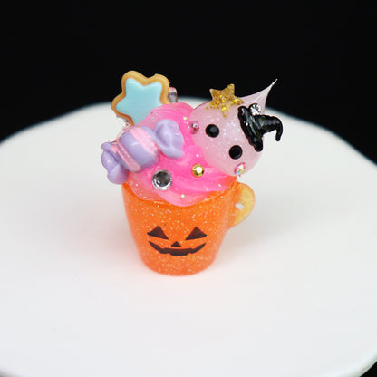 ハロウィンカフェ風ほっぺちゃんジッパーチャーム／蓄光