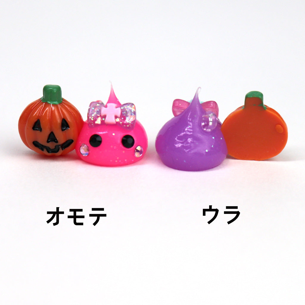 十字架リボンほっぺちゃんストラップ／ハロウィン／蓄光