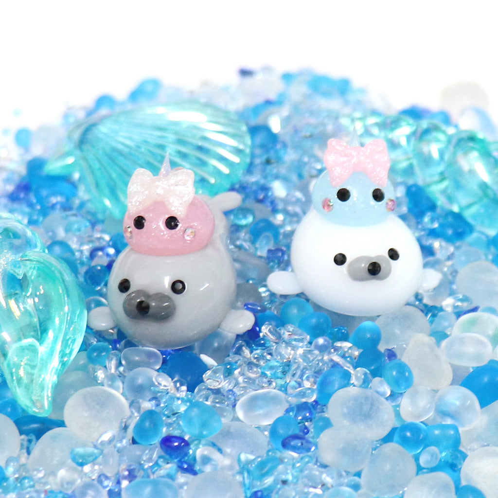お花付きマーブルアニマルデカほっぺちゃんストラップ／1個売り
