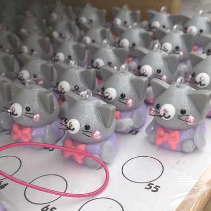 マシュコット　ねこ／マシュコットのシリコンストラップ付き