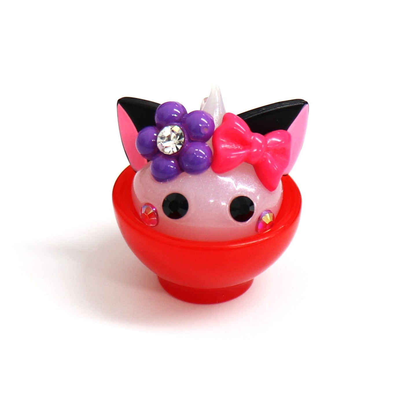 石川限定／輪島塗風のりネコ耳ほっぺちゃんストラップ