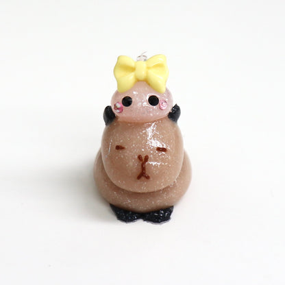 石川限定／カピバラ乗りミニほっぺちゃんストラップ