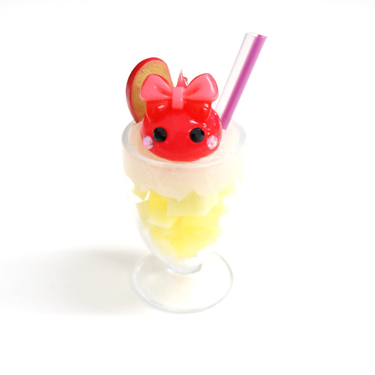 長野限定／りんごパフェ風ほっぺちゃん ストラップ