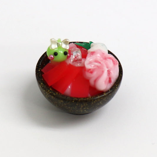 静岡限定／マグロ丼乗り極小ミニほっぺちゃん ストラップ