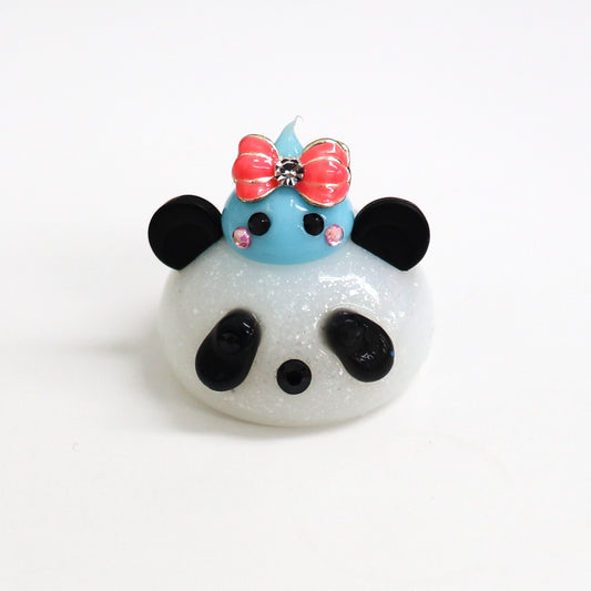 和歌山限定／パンダ乗りミニほっぺちゃんオブジェ