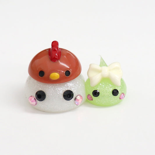 宮崎限定／地鶏ぼうしの仲良しほっぺちゃんオブジェ