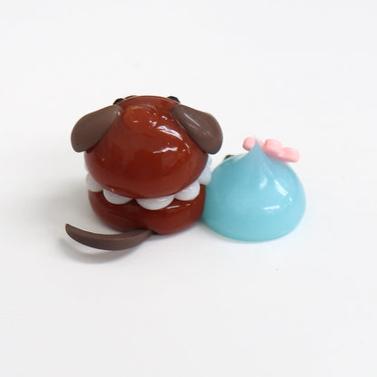 高知限定／土佐犬と並んだほっぺちゃんオブジェ