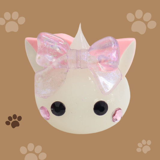 ニャオンカラーメガほっぺちゃん☆蓄光パールキャット オブジェ