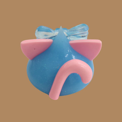 ニャオンカラーメガほっぺちゃん☆蓄光ブルーキャット オブジェ