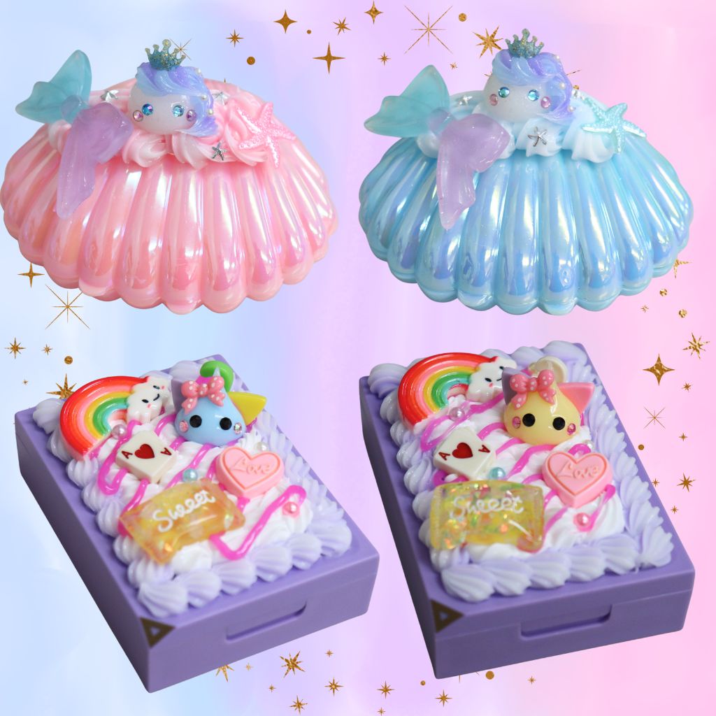 おかあしゃんの気まぐれ宝箱1500円 貝殻・ミラー付き小物ケース