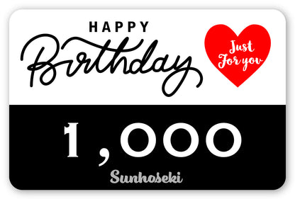 【HappyBirthday!】SUNHOSEKIのギフトカード