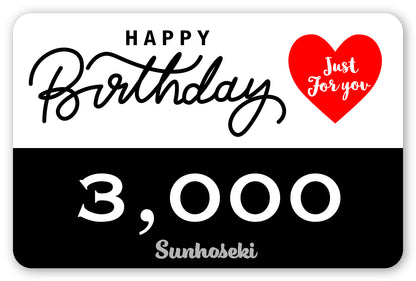 【HappyBirthday!】SUNHOSEKIのギフトカード