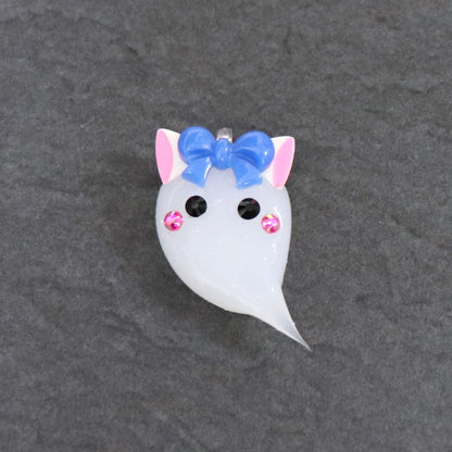 ネコ耳おばけちゃんめじるしキーホルダー
