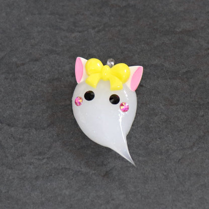 ネコ耳おばけちゃんめじるしキーホルダー