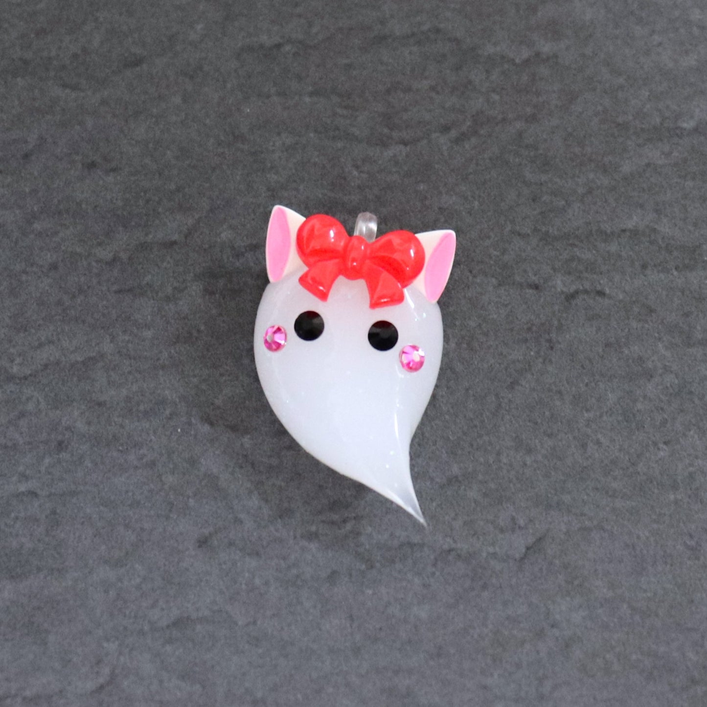 ネコ耳おばけちゃんめじるしキーホルダー