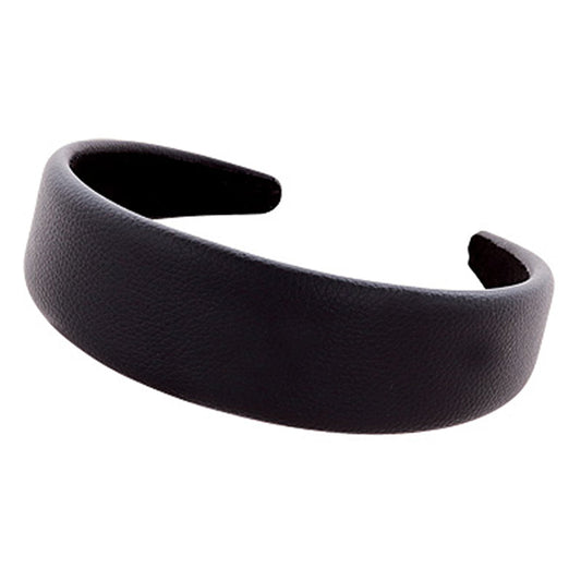 ブラック／レザー風カチューシャ