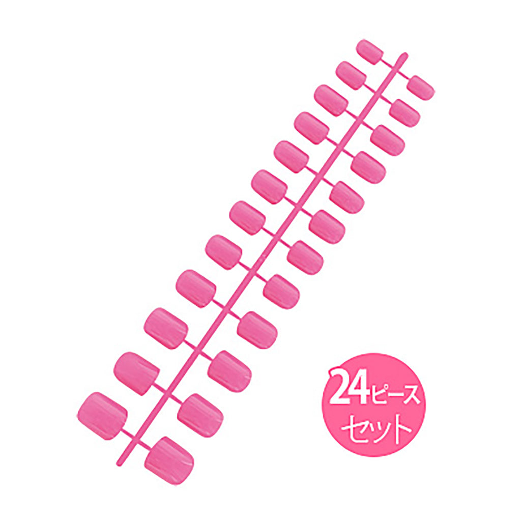 ピンク／ネイルチップ２４ピースセット