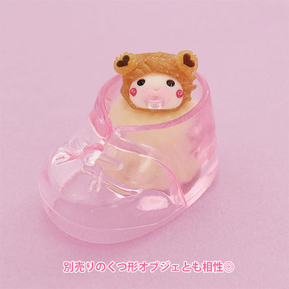 くま耳かぶりものおしゃぶり赤ちゃんオブジェ／１個売り