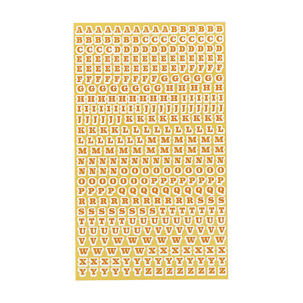 黄色／小さめシンプルアルファベットシール