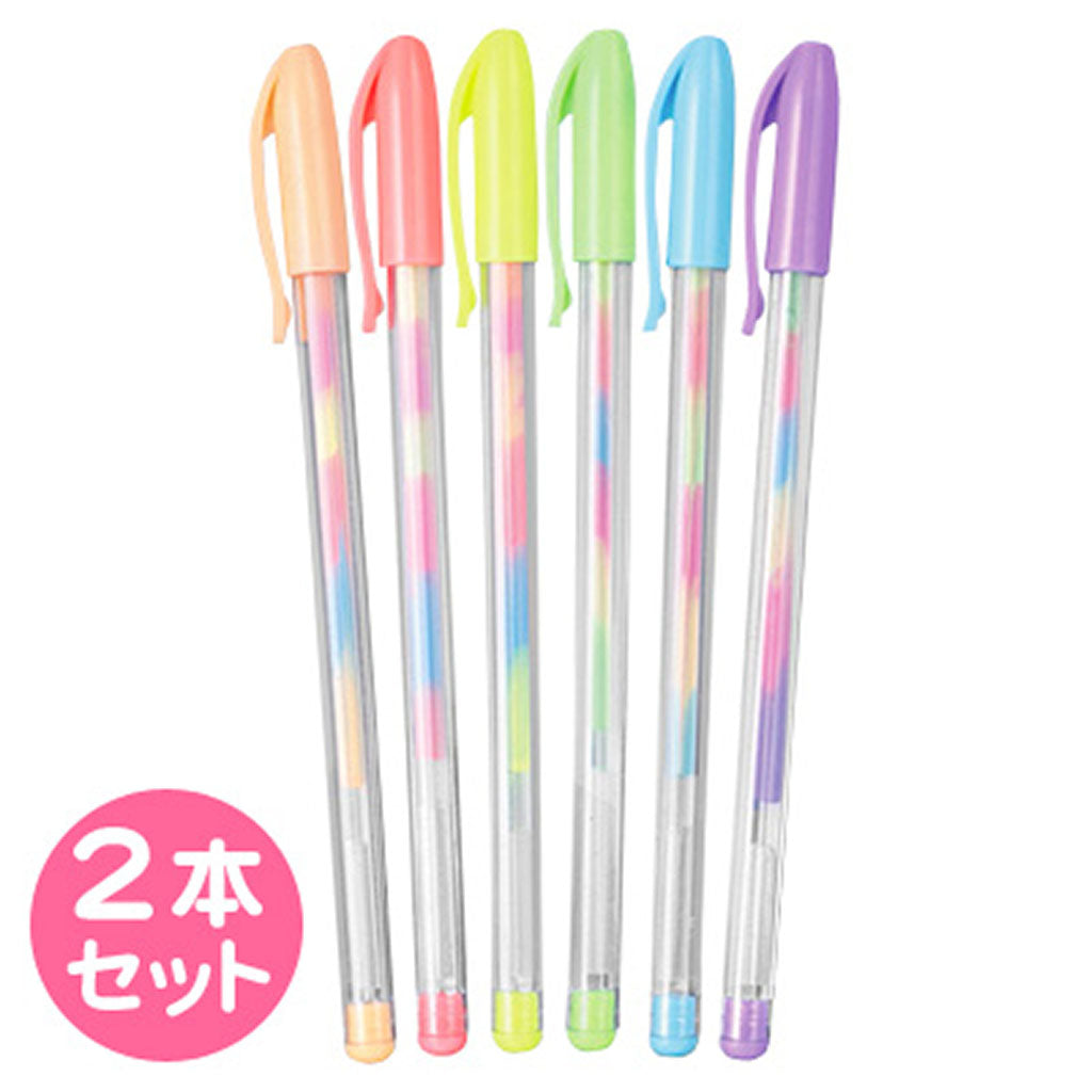 マルチカラーパステルペン２本セット